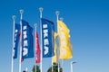 IKEA store advertising Flags outside Ikea store at Tempe, Australia.